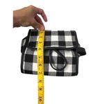 Buffalo plaid fold up travel makeup and jewelry case hanging travel pouch Black Photo 5