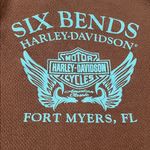 Harley Davidson Waffleknit Graphic Hoodie Brown Size XL Photo 4