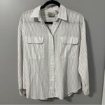 Vintage Separate Issue Candy Striped Button Down Top Size L White Size L Photo 3