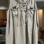 SO  Green Lace-Up Dress Photo 0