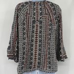 Angie  Y2K Boho Top Sz S Geometric Babydoll Festival Tassel Peasant Fairy Grunge Photo 5