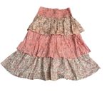 House Of Harlow 1960 Midi Skirt Medium Layered Mixed Media Cottage Pink Photo 1