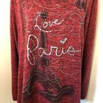 Cato “I Love Paris” Beaded Sweatshirt Photo 5