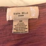 Diana Belle Woman’s Plus Size 3X Pink/Black Rhinestone Decorative Cutout Blouse Pink Photo 4