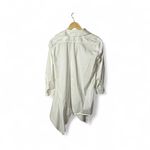 ZARA  Woman - Asymmetrical Shirt Dress - Women's XS White Long Sleeve, Draped Hem Photo 1