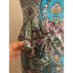 New York And Company Size 6 Women's Paisley Purple Blue Boho NY&CO Cocktail Dress Photo 4