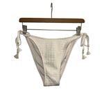 Wild Fable ✨ Crochet Side-Tie Extra Cheeky Extra High Waist Bikini Sz L Cream✨ Photo 4