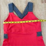 Lululemon  Push Ur Limits Tank Top Red Coral Gray Size 6 Criss Cross Back Passion Photo 14