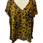 Buddy Love NWT Leopard Lightweight Blouse Short Sleeve Size Medium Photo 0