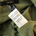 Forever 21 Womens Pants High Waist Pleated Wide Leg Olive Green M Photo 3