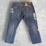 Ralph Lauren Polo AVERY Patchwork Quilted Boyfriend Rope Dyed Jeans Sz 33 Photo 4