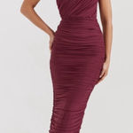 House Of CB  Sapphire Wine Gathered‎ Maxi Dress NWOT size XS   $239 Photo 0