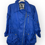 Kensie Blue Utility Rain Jacket M Lightweight Water Resistant Utility Classic Photo 0