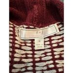 Romeo + Juliet Couture Women's Burgundy Geometric Cardigan Sweater M Photo 7
