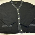 Andrea Jovine  Black  Cardigan with Button Details made in Italy Photo 8