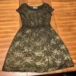 Body Central Vintage Floral Lace Black & Gold Dress Size S Photo 5