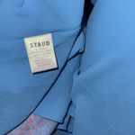 NWOT Staud Ashlyn one shoulder Maxi Dress Blue Size 16 Yellow Photo 4