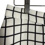 Cameo White Black Windowpane Plaid Stripe A-Line Mini Skirt Size M Photo 2