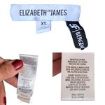 Elizabeth and James Gray Open Bolero Sweater Ribbed Knit Cardigan Wool XS EUC Photo 3