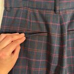 ZARA High-Waist Plaid Checker Trousers Blue & Pink Full Length 32” Inseam XS Photo 8