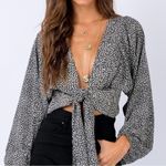 Princess Polly NWT  New Mood Top Black Tie Front size 6 Photo 1