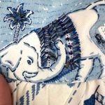 Maggy London NWT  Blue White Toile Print Beaded Dress Size 10 Asian Theme Photo 6