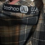 Boohoo  Black and Cream‎ Plaid Shirt Photo 1