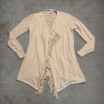 Lilly Pulitzer Lucita Fringe Tassels Cardigan Sweater Camel Tan Boho Festival Photo 0