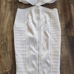 Retrofête Retrofete Tempo Dress in White Bodycon Cutout Ribbed Size Large NWT Photo 8
