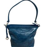 Brighton CHERIE FRENCH BLUE PATENT SHOULDER HANDBAG WITH DUST BAG EUC CHARM Photo 0