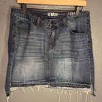 REWASH New York  Vintage Womens Juniors Denim Mini Skirt Distressed Size 13 31 Photo 0