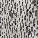 VERO MODA White Black Feather Print Short Sleeve Casual T Shirt Top Women's M Photo 5