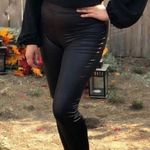 New Mix  Black Faux Leather Leggings Photo 1