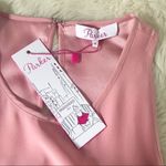 Parker 100% Silk Sleeveless Pink Top Tank Blouse Ruffle Hem Size Medium New Photo 3