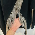 Women With Control Western Embelllished Fringe Black Denim Jacket Size 2x Photo 2