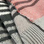 Full Tilt  Fringe Hem Aztec Cardigan Open Front Gray Pink M Juniors Photo 4