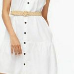 JCrew Factory Linen Blend Button Front Mini Dress White Size 00 Photo 11