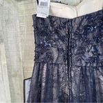 TLL Say Yes To the Prom Dress Size 0 Navy Blue Tulle Beaded Formal Evening Dress Photo 11