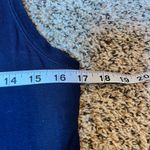 Halogen  Navy Blue Tank Top Sleeveless Keyhole Back Casual‎ Size S Photo 2