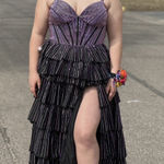 Sherri Hill  Prom Dress Black and Purple Photo 0