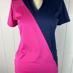 EP Pro Women's Navy/Pink Polo Short Sleeve Shirt in Size S Blue Photo 0