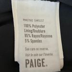 Paige  Dijon Women's Black Short Futter Sleeve V Neck Wrap Bodysuit Blouse Top L Photo 3