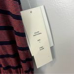 Olive & Oak NWT  Striped Jersey Navy/Coral Drawstring Mini Dress Size Large Photo 9