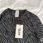 AYBL  Workout Full Sleeve Crop Top NWT Photo 2