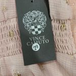 Vince Camuto  Foil Dot Smock waist top in Summer‎ Rose size Medium NWT Photo 6