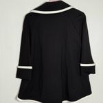 Joseph Ribkoff Black White piped trim cowl neck Asymmetrical blazer 6 Photo 2