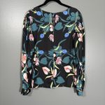 Tinsel Women's Retro Glam Black Floral Blouse Photo 5