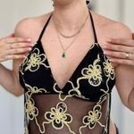 Handmade Y2K Fairycore Ibiza Gold
Embellished Halter Backless Vest Top Photo 3