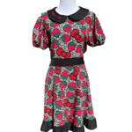 Hello Kitty  x Smak Parlour Rare  Limited Edition Mini Strawberry Floral Dress L Photo 1