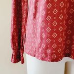 Lucky Brand  shirred geo peasant top size medium Photo 2